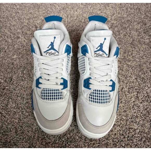 Nike Air Jordan 4 Retro Military Blue Size 4 Youth (Size 5.5 Women's) - Picture 3 of 8